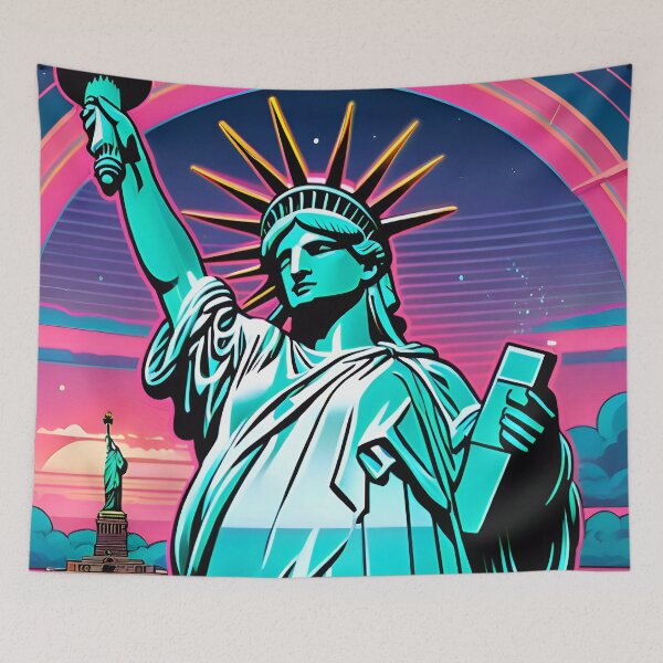 Item preview, Vaporwave Statue Of Liberty designed and sold by TheArtOfPat.
