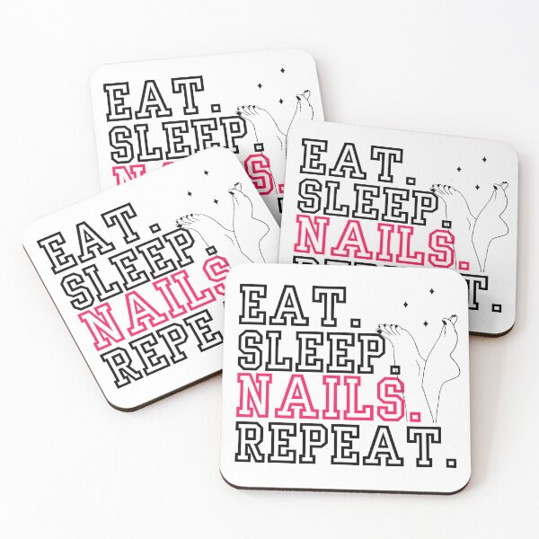 Item preview, Eat Sleep Nails Repeat designed and sold by Mirosou.