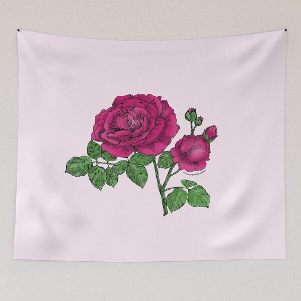 Item preview, Deep Pink Globular Rose Bloom Full 26-40 Petals In 3+ Rows designed and sold by Rachael Taylor.