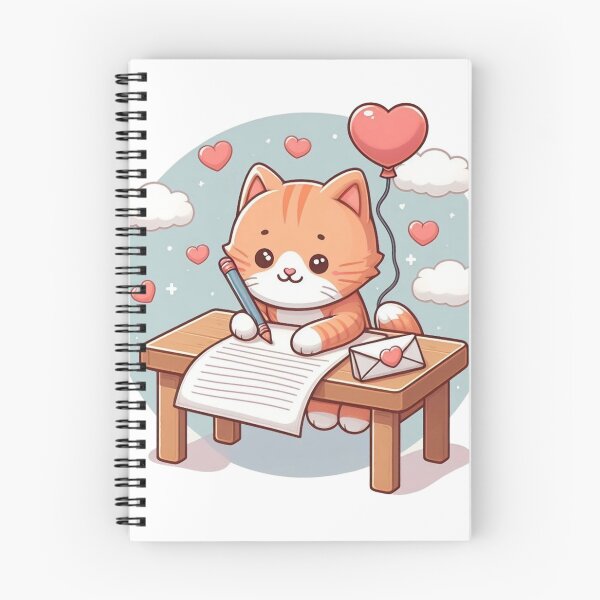 Item preview, cute cat, love letter designed and sold by Greydate.