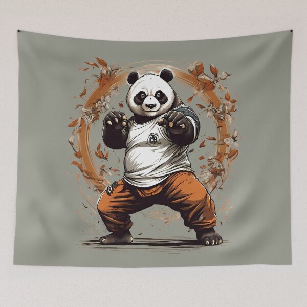 Item preview, Panda In Kung Fu Pose designed and sold by BajanTees.