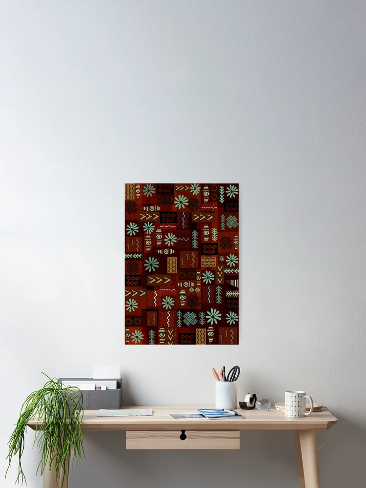Thumbnail 2 of 3, Poster, Aztec Pattern designed and sold by Andrew Hitchen.