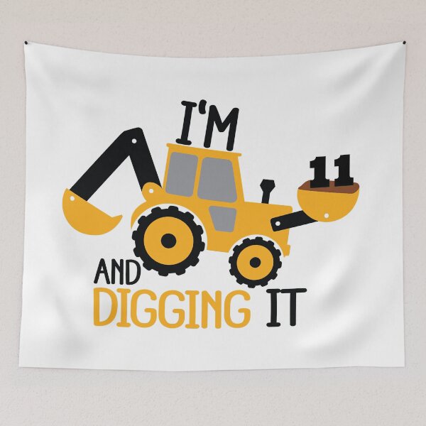 Item preview, Construction Birthday Digging It: 11th Birthday designed and sold by sweetbelle.