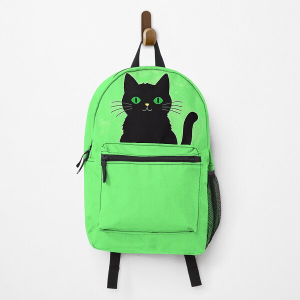 Item preview, Black Cat On Pastel Green Background designed and sold by SassyArtistry.