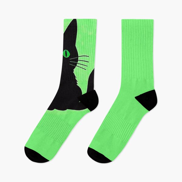 Item preview, Black Cat On Pastel Green Background designed and sold by SassyArtistry.