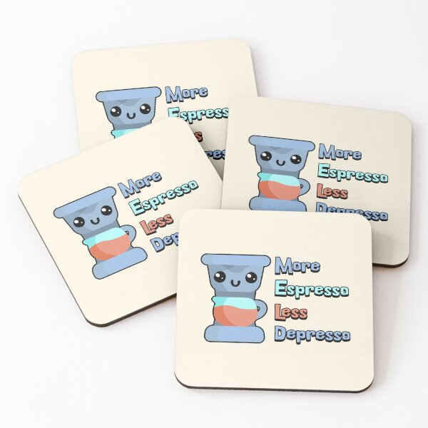 Item preview, More Espresso Less Depresso Cute Coffee Maker designed and sold by PMCreative.
