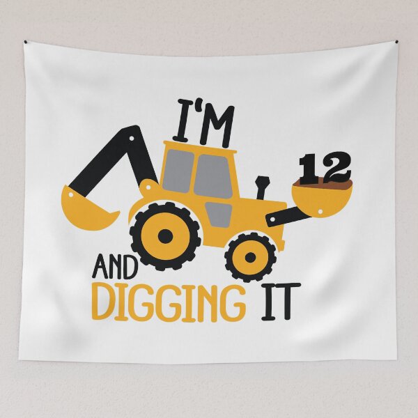 Item preview, Construction Birthday Digging It: 12th Birthday designed and sold by sweetbelle.