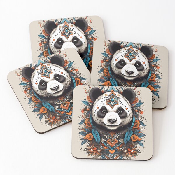Item preview, Panda With Tribal Adornments designed and sold by BajanTees.
