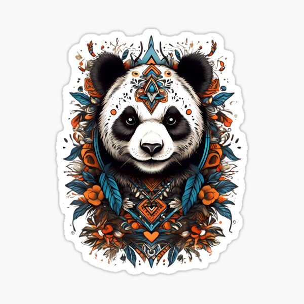 Item preview, Panda With Tribal Adornments designed and sold by BajanTees.