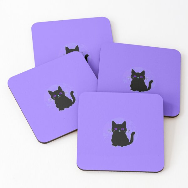 Item preview, Black Cat On Pastel Purple Background designed and sold by SassyArtistry.