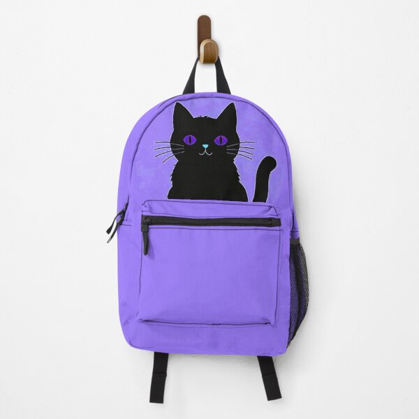 Item preview, Black Cat On Pastel Purple Background designed and sold by SassyArtistry.