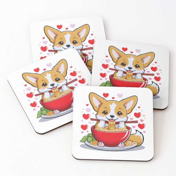 Item preview, Corgi Eating Ramen, Cute Kawaii Corgi Dog designed and sold by saloui.