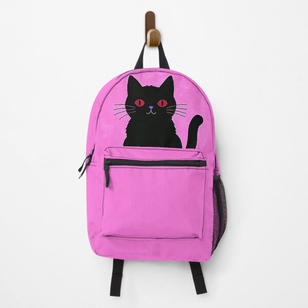Item preview, Black Cat On Pink Background designed and sold by SassyArtistry.
