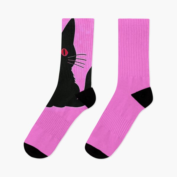 Item preview, Black Cat On Pink Background designed and sold by SassyArtistry.