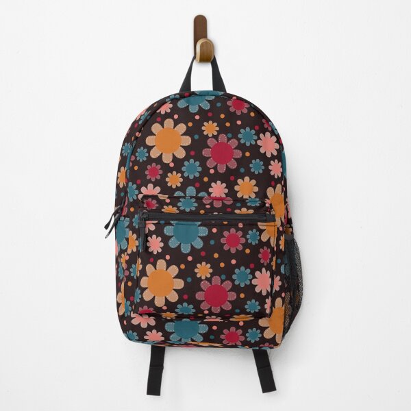 Item preview, Dark Retro Flowers designed and sold by Julie Woolfolk.