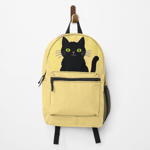 Item preview, Black Cat On Yellow Background designed and sold by SassyArtistry.