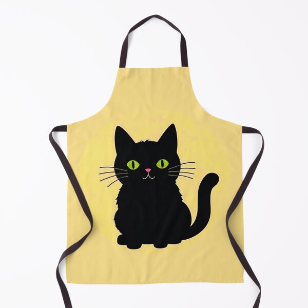 Item preview, Black Cat On Yellow Background designed and sold by SassyArtistry.