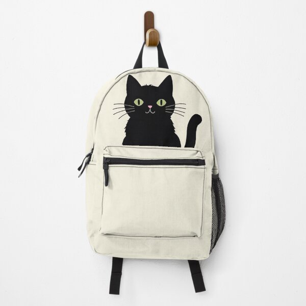 Item preview, Black Cat On Circled Beige Background designed and sold by SassyArtistry.