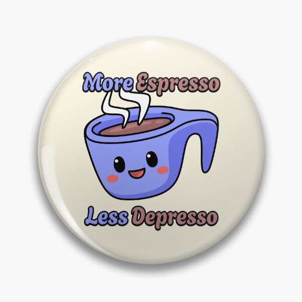 Item preview, More Espresso Less Depresso Cute Coffee Mug designed and sold by PMCreative.