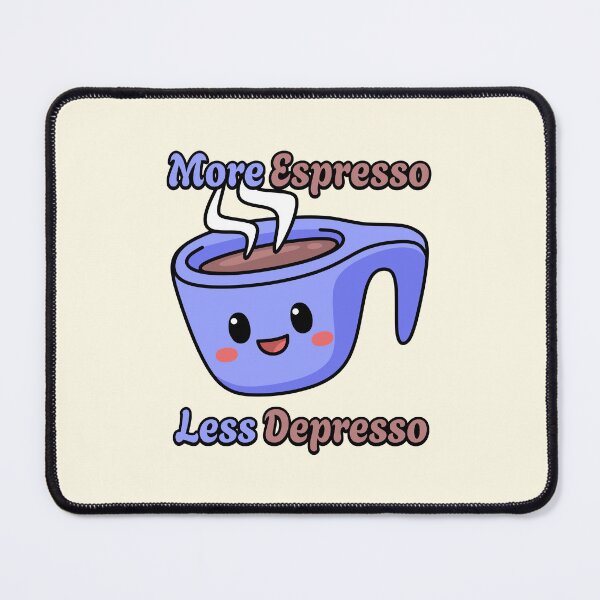Item preview, More Espresso Less Depresso Cute Coffee Mug designed and sold by PMCreative.