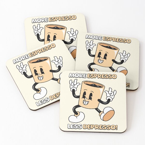 Item preview, More Espresso Less Depresso Cute Coffee Cup designed and sold by PMCreative.