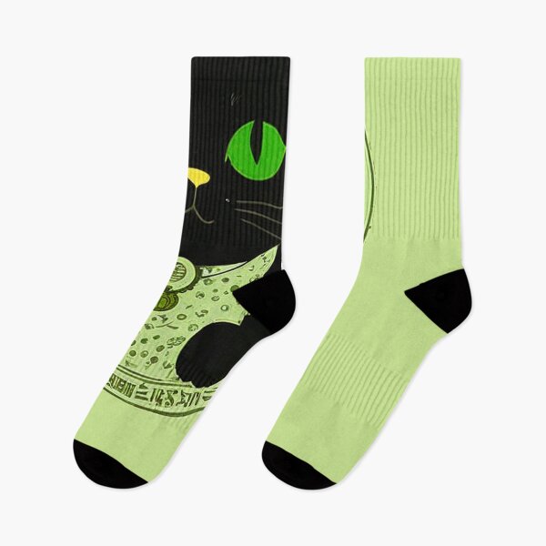 Item preview, Cute Black Cat In Chinese Style Grassy Green designed and sold by SassyArtistry.