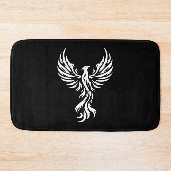 Item preview, Majestic White Phoenix on Black Background designed and sold by ByteyCreatives.
