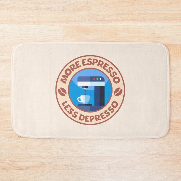 Item preview, More Espresso Less Depresso Funny Badge designed and sold by PMCreative.