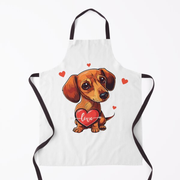 Item preview, Valentine Love Heart Red Dachshund Puppy designed and sold by BeansHotTees.