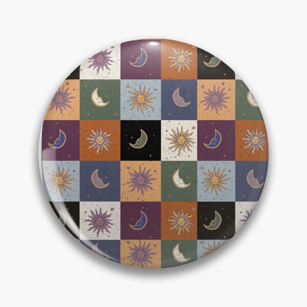 Item preview, Sun and Moon Celestial Patchwork Pattern designed and sold by WitchyHippy.
