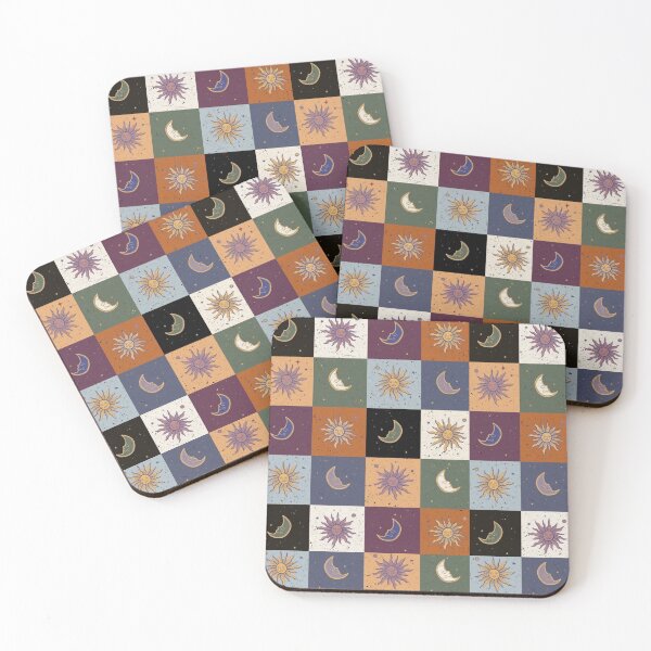 Item preview, Sun and Moon Celestial Patchwork Pattern designed and sold by WitchyHippy.