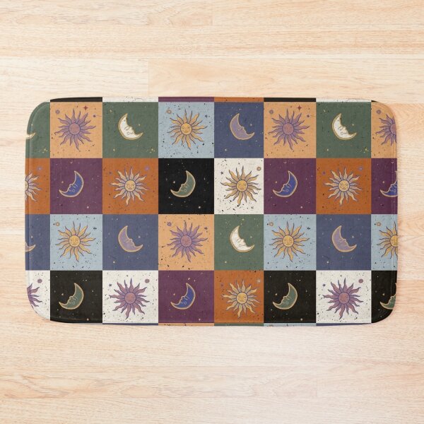 Item preview, Sun and Moon Celestial Patchwork Pattern designed and sold by WitchyHippy.