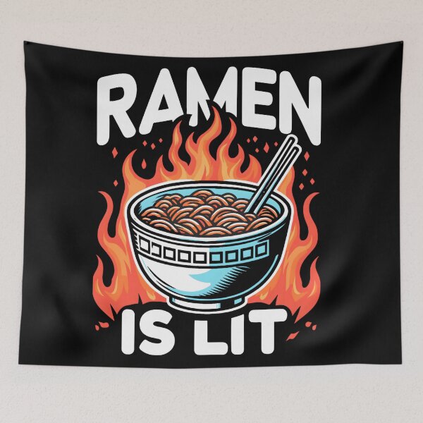 Item preview, Ramen Is Lit Japanese Kawaii Food designed and sold by KitonicTees.