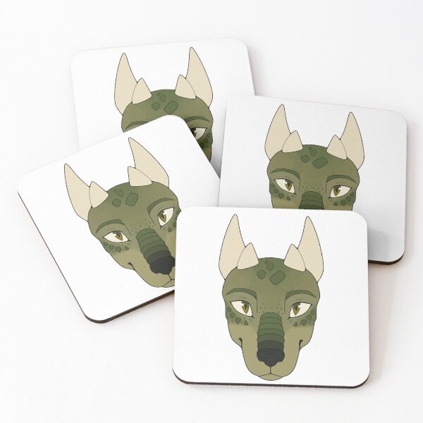 Item preview, Dusty Green Striped Kobold Head designed and sold by Goosened.