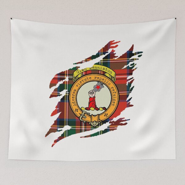 Item preview, Denniston Crest Scottish Surname Tartan designed and sold by BagTown Clans.