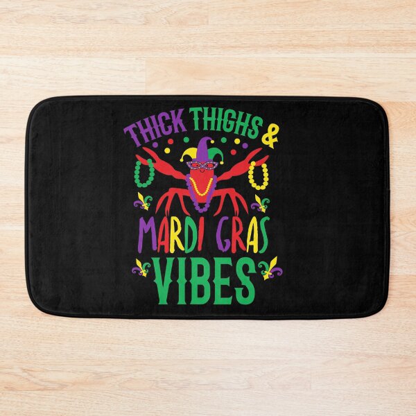 Item preview, thick thighs mardi gras vibes, Crawfish Funny Carnival Party Gift Idea designed and sold by Empiredesigner3.