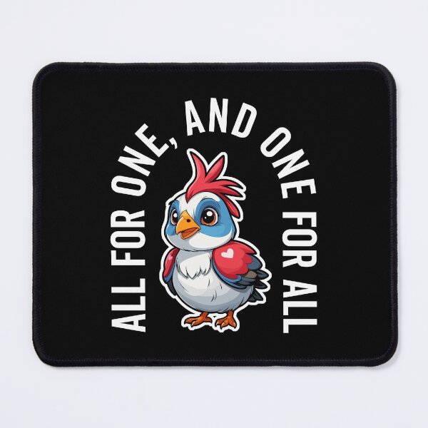 Item preview, Motivational Cute Quail - All for One, One for All - Unity designed and sold by wingstar.