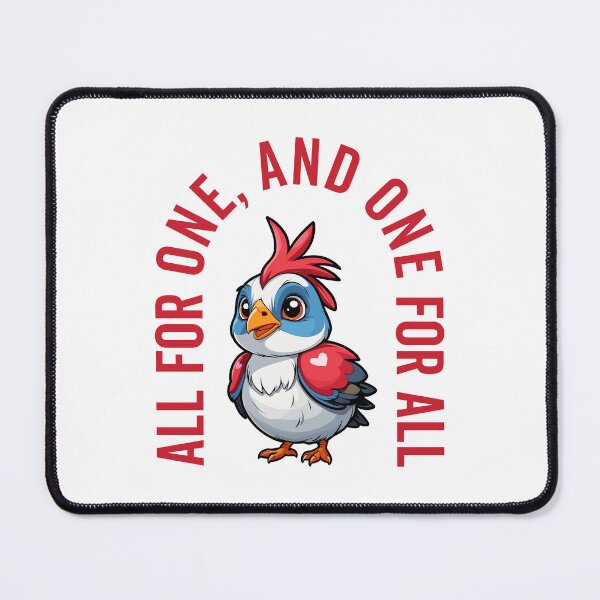 Item preview, Motivational Cute Quail - All for One, One for All - Unity designed and sold by wingstar.
