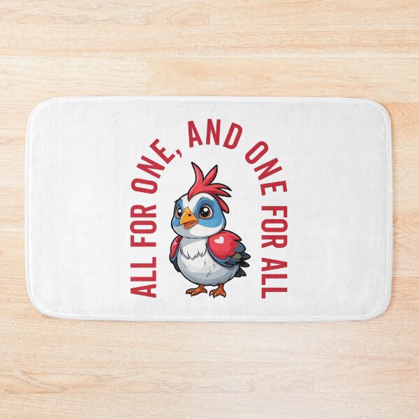 Item preview, Motivational Cute Quail - All for One, One for All - Unity designed and sold by wingstar.