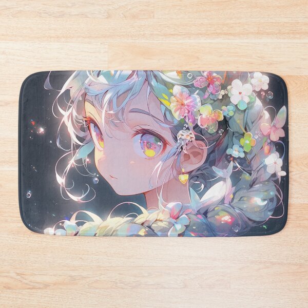 Item preview, Floral Twintails Anime Girl designed and sold by bubblegoth.