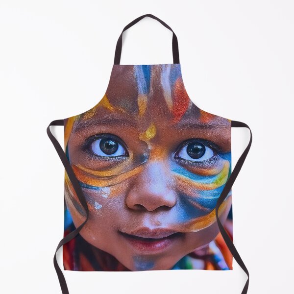 Item preview, Child's Gaze in Vivid Tribal Paint designed and sold by TchelArt.