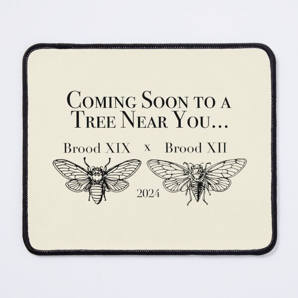 Item preview, Cicadas 2024 Coming Soon Brood XIX XII designed and sold by Nichestalgia.