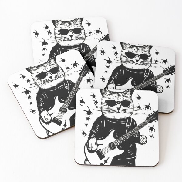 Item preview, Rocker Kitty: A Symphony of Feline Grace and Rock Spirit designed and sold by geodedebit.