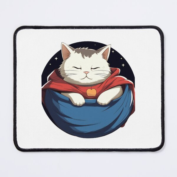 Item preview, Sleepy Super Cat: A Whimsical Blend of Cartoon Charm and Meme Magic designed and sold by geodedebit.