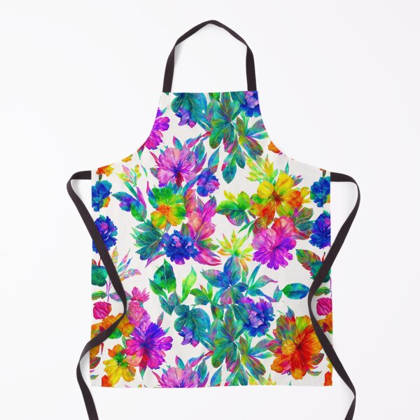 Artikelvorschau, Regenbogen Blumen im weißen Meer mit Blättern entworfen und verkauft von SimplyConnor.