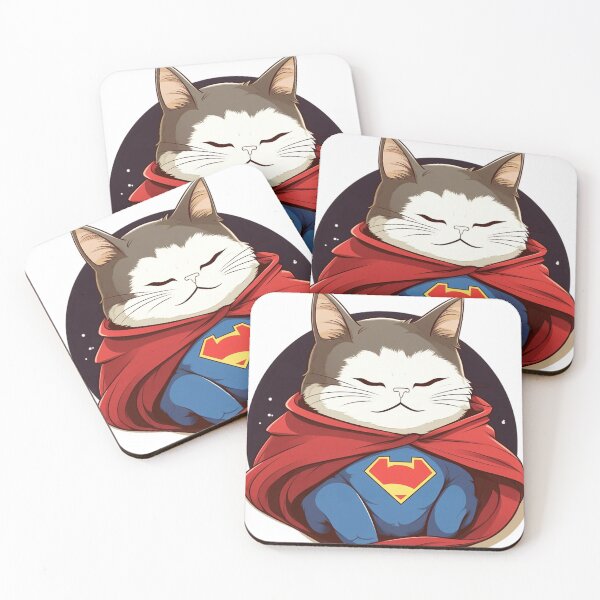 Item preview, Sleepy Super Cat: A Whimsical Blend of Cartoon Charm and Meme Magic designed and sold by geodedebit.