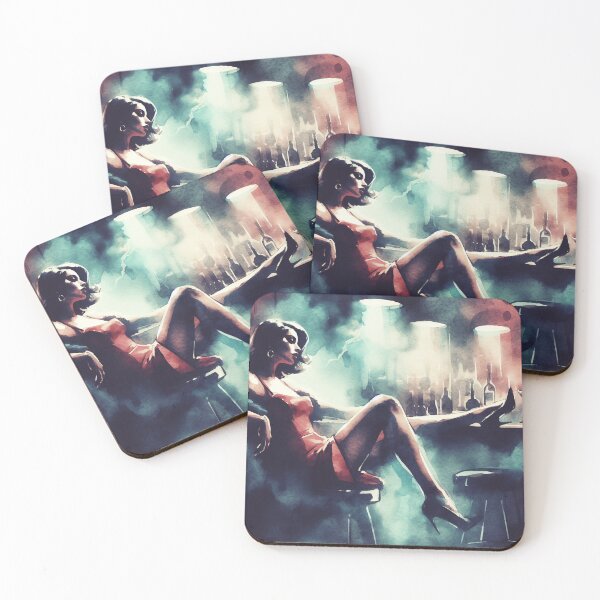 Item preview,  Femme Fatale Lying on the Bar [Neo Noir] designed and sold by RESToRAPTOR.