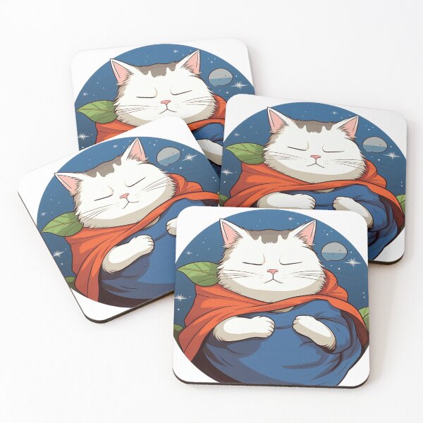 Item preview, Sleepy Super Cat: A Whimsical Blend of Cartoon Charm and Meme Magic designed and sold by geodedebit.