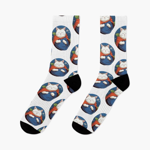 Item preview, Sleepy Super Cat: A Whimsical Blend of Cartoon Charm and Meme Magic designed and sold by geodedebit.