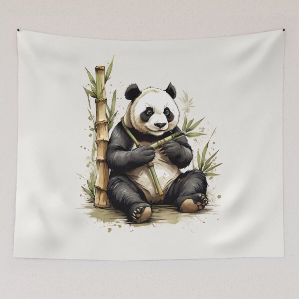 Item preview, Panda Eating Bamboo Shoots designed and sold by BajanTees.
